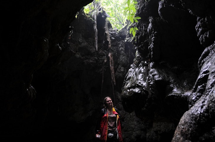 Majestic Beautiful Sights of the Northeast Indian State, Meghalaya, one of the seven sisters states, One of the many limestone caves created by the heavy rains, perfect for caving adventures in Meghalaya