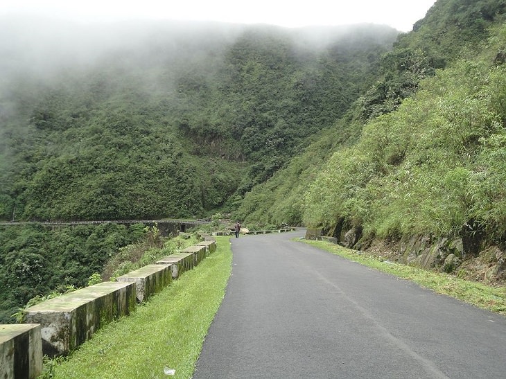 Majestic Beautiful Sights of the Northeast Indian State, Meghalaya, one of the seven sisters states, A Road to Cherrapunjee in Meghalaya