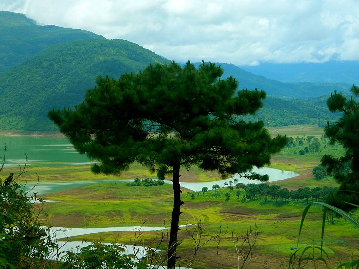 Majestic Beautiful Sights of the Northeast Indian State, Meghalaya, one of the seven sisters states, Scenery near Shillong and Umiam Lake