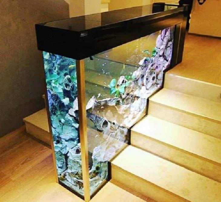 Creative and Unusual Aquariums with an interesting design, staircase aquarium