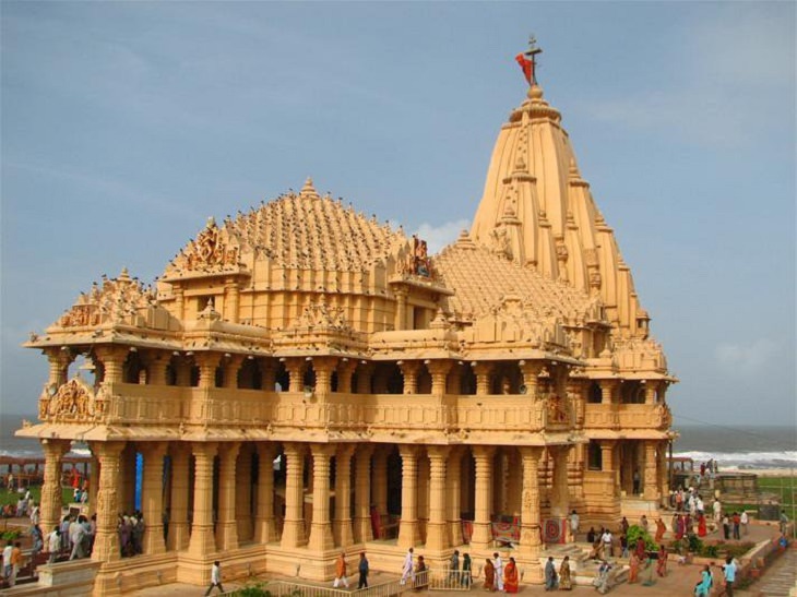 Beautiful ornate Hindu temples found in India and other countries across the World, Somnath Temple in Gujarat, India