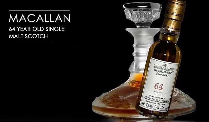 Most expensive spirits, liquors and alcohols sold across the world, 9.64 Year Old Macallan Single Malt Scotch Whisky In Lalique: Cire Perdue, $460,000
