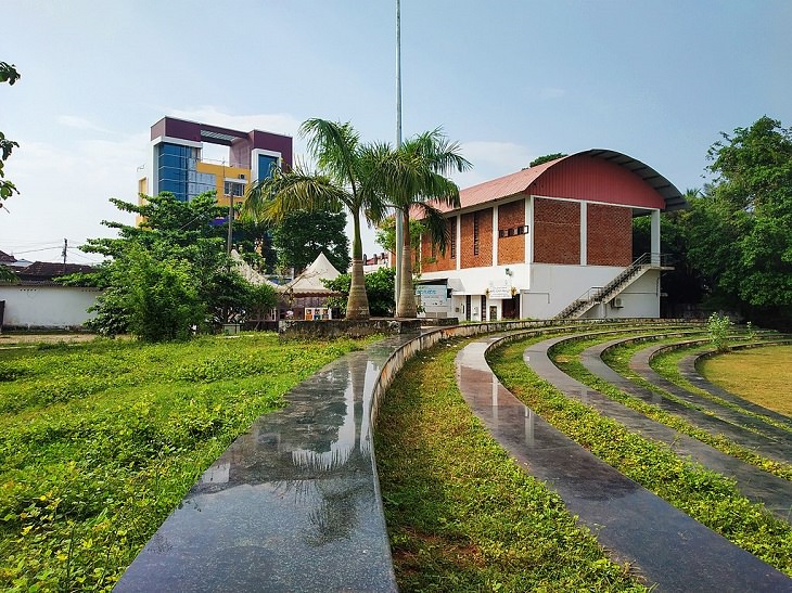 Sights and must-see destinations in the tourist state in India, Kerala, also known as God’s Own Country, Alappuzha Town Square, located in the heart of Alappuzha district