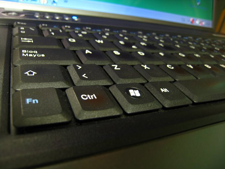 Keyboard shortcuts for the ‘Control’ (‘Ctrl’) key, close-up photograph of the ‘Ctrl’ key on a black keyboard