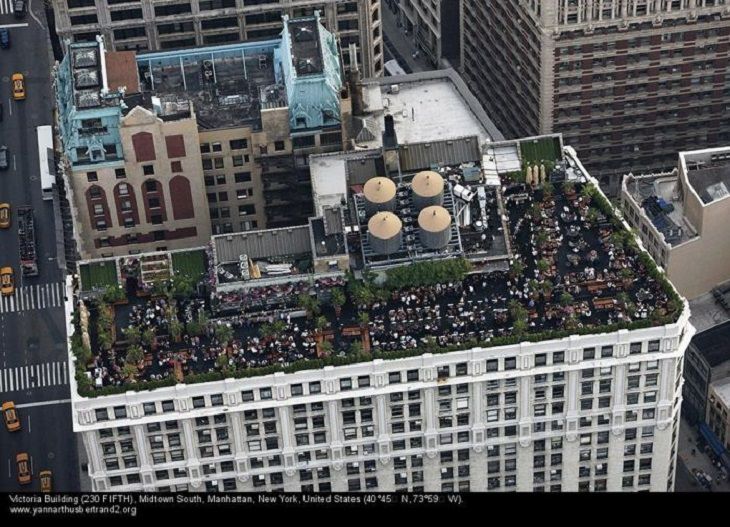 Aerial photos of New York City in “New York City From the Air” series by Yann Arthus-Bertrand, Victoria Building, Midtown South, Manhattan