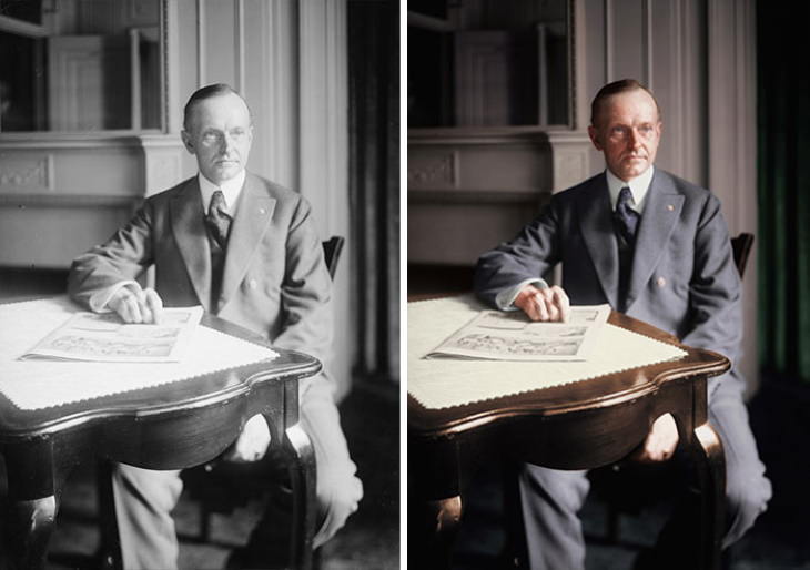Photo Restorations of US Presidents 30th President: Calvin Coolidge (1923-1929)