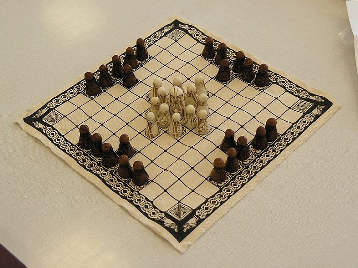 Oldest games played by ancient civilizations from around the world, Tafl Board with game pieces set up