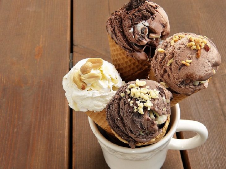 A Recipe for easy and quick ice cream bread made with 2 ingredients, Ice cream cones