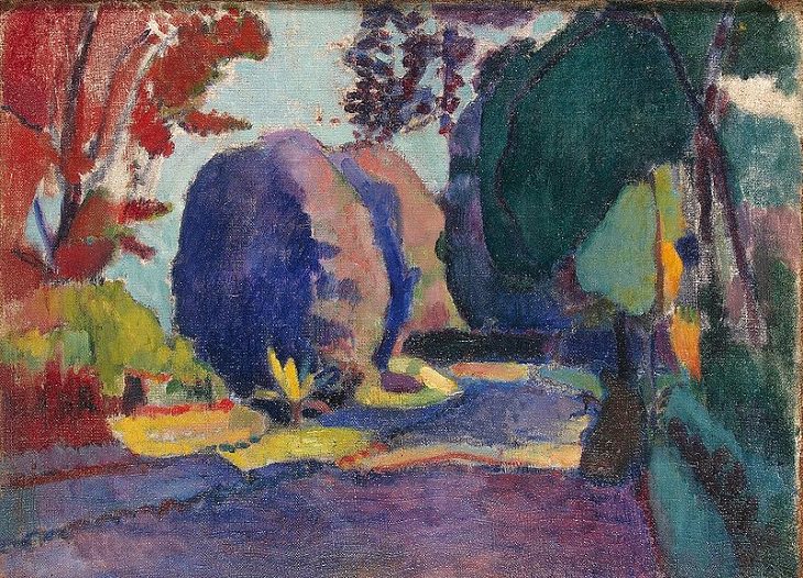 Beautiful and famous paintings by 19th and 20th century artist Henri Matisse, The Luxembourg Gardens, 1901