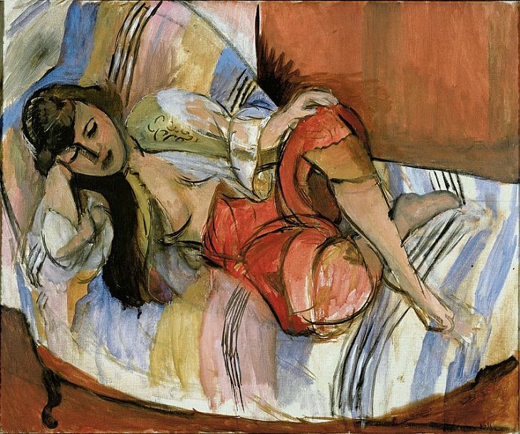 Beautiful and famous paintings by 19th and 20th century artist Henri Matisse, Odalisque, 1920-1921