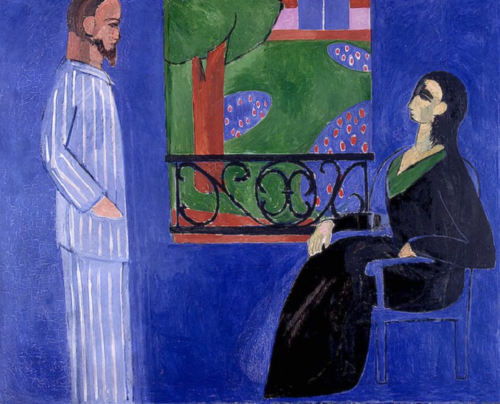 Beautiful and famous paintings by 19th and 20th century artist Henri Matisse, The Conversation, 1911