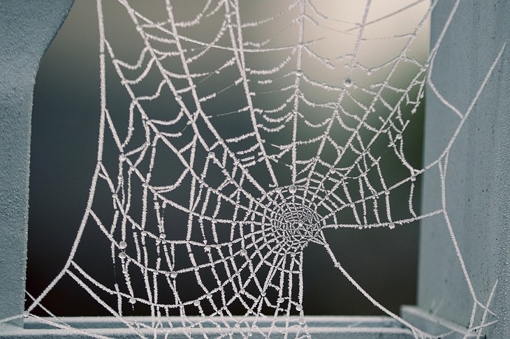 12 easy, fun and budget-friendly / cheap DIY and homemade Halloween decorations, hanging spider web made from yarn by crocheting