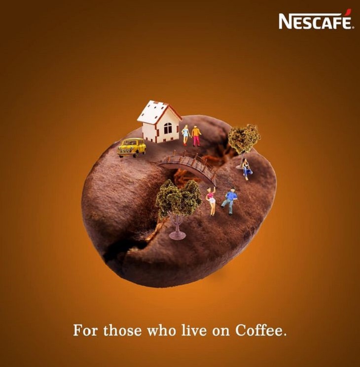 Ingenious and creatively designed advertisements (ads), Nescafe