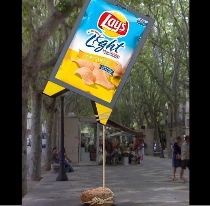 Ingenious and creatively designed advertisements (ads), Lays
