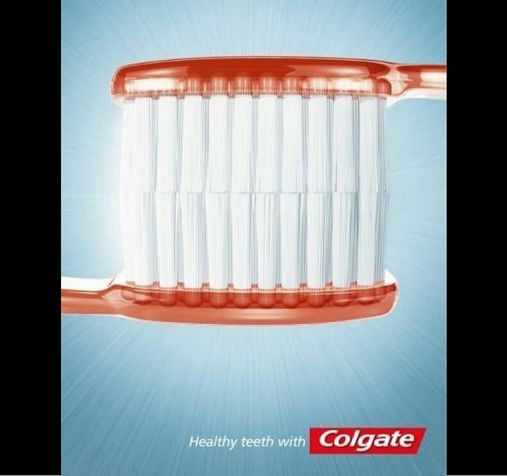 Ingenious and creatively designed advertisements (ads), Colgate