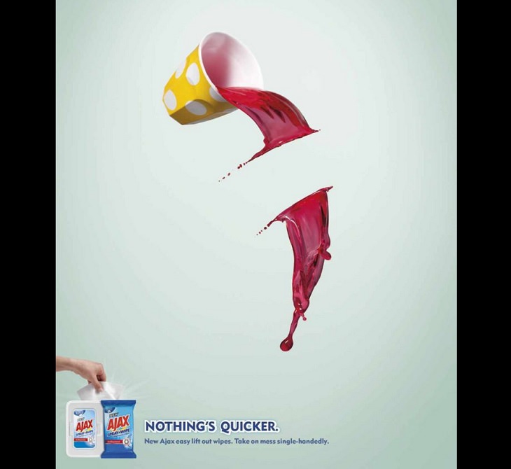 Ingenious and creatively designed advertisements (ads), Ajax