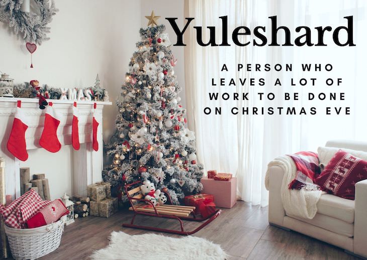 12 Long Forgotten Funny Christmas Words, yuleshard