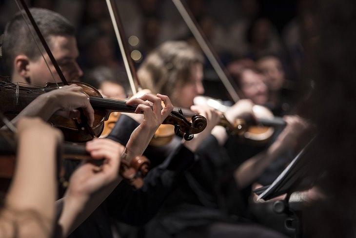 Best online free courses, classes, and lessons for seniors, Violinists in an orchestra playing