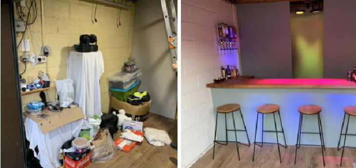 Quarantine DIY and homemade projects, Garage turned into a bar