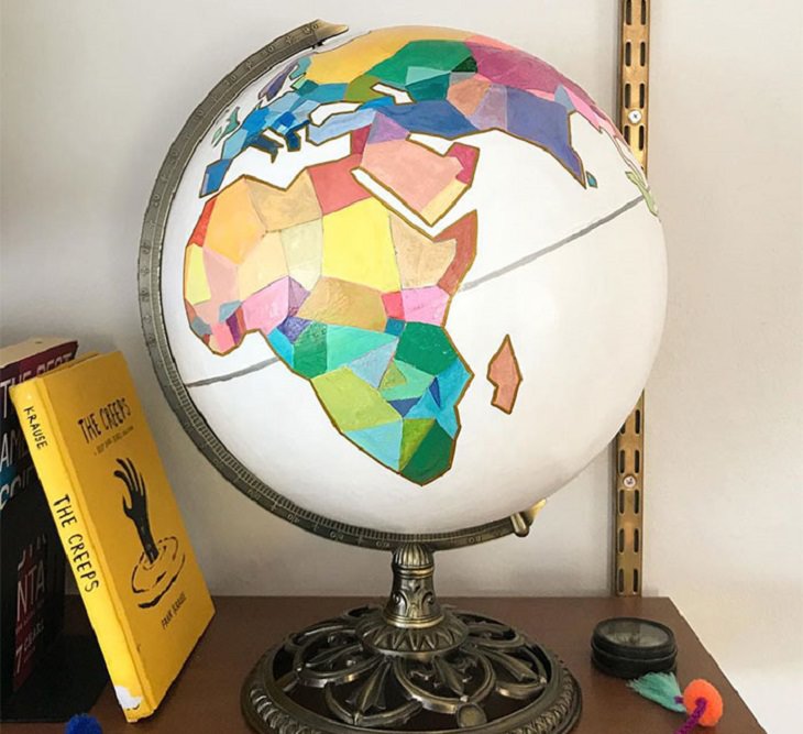 Quarantine DIY and homemade projects, Colorful homemade globe