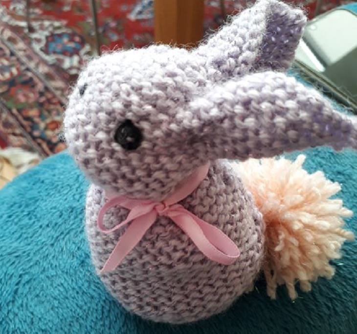 Quarantine DIY and homemade projects, Knitted bunny