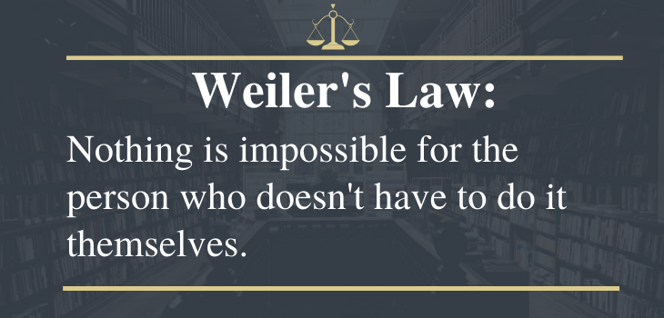 funny laws, weiler's law