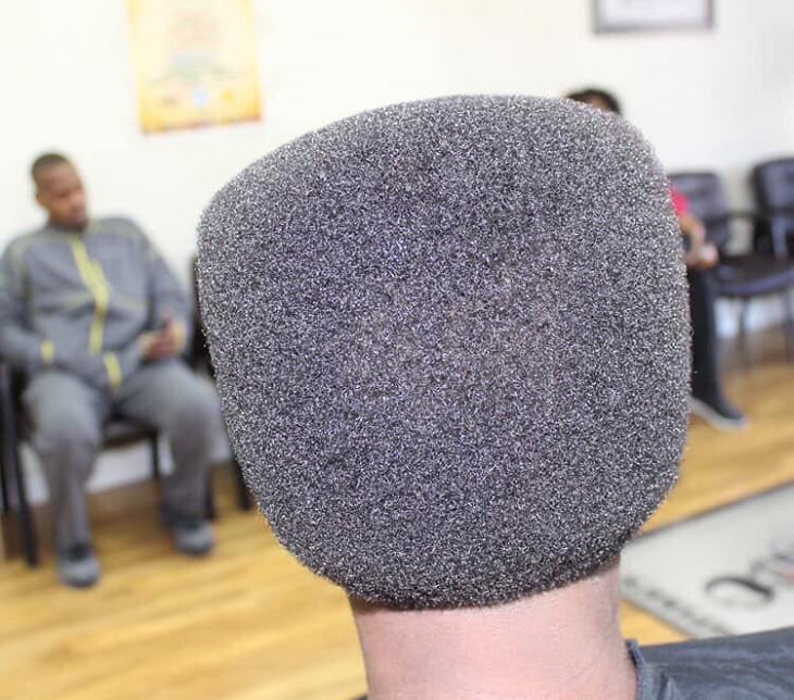 Terrible and bad haircuts that are funny, Back of head resembling microphone