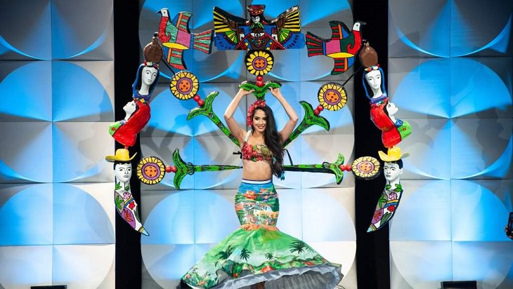 Magnificent, impressive and creative dresses and outs for the Miss Universe National Costume Show of 2017, 2018 and 2019, Zuleika Soler, Miss El Salvador, 2019