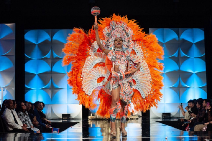 Magnificent, impressive and creative dresses and outs for the Miss Universe National Costume Show of 2017, 2018 and 2019, Gabriela Clesca Vallejo, Miss Haiti, 2019