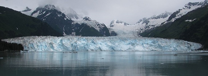 Different types of beautiful glaciers found all across Alaska, U.S.A, Meares Glacier, near the Unakwik Inlet in the Chugach National Forest, Alaska