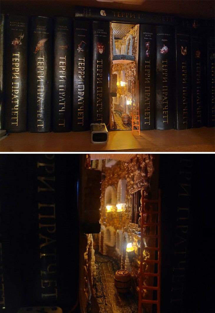 beautiful miniature worlds and designs for book nooks and bookshelf inserts