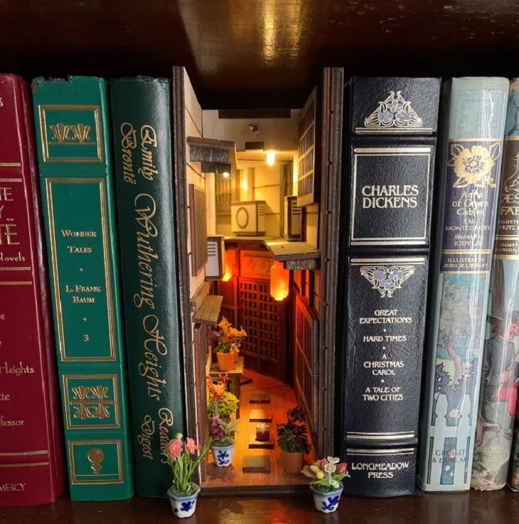 beautiful miniature worlds and designs for book nooks and bookshelf inserts