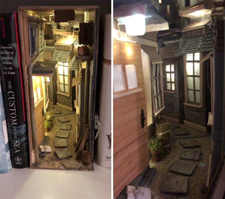 beautiful miniature worlds and designs for book nooks and bookshelf inserts