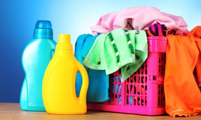 laundry tools and bottles