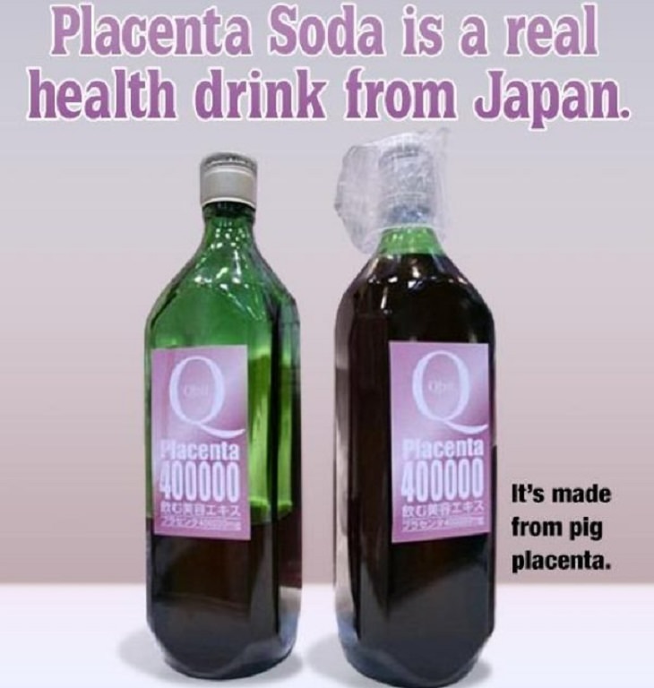 Weird, Strange and Odd soda flavors from around the world, Placenta Soda
