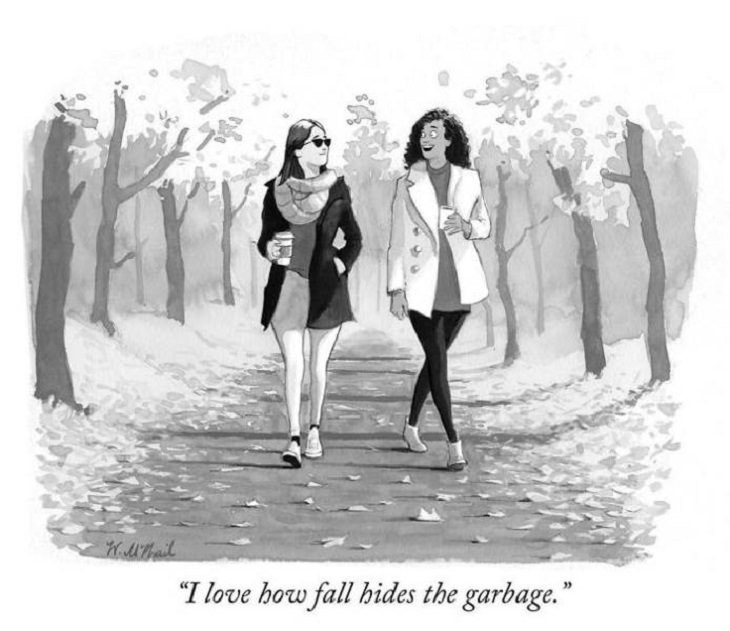 Hilarious comics and satire on everyday situations by New Yorker artist Will McPhail