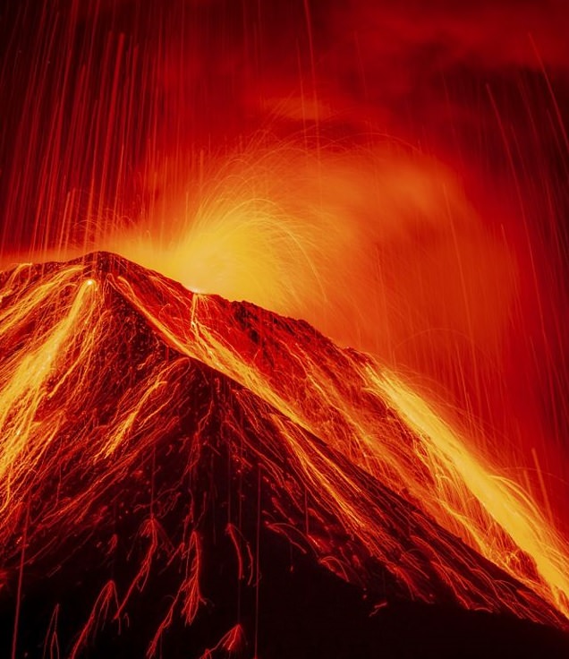 Winners of the Nature Conservancy World wide Photo Competition / Contest, Landscapes, Honorable Mention: José David Altamirano González, Costa Rica FURIA: The fury of Volcán De Fuego