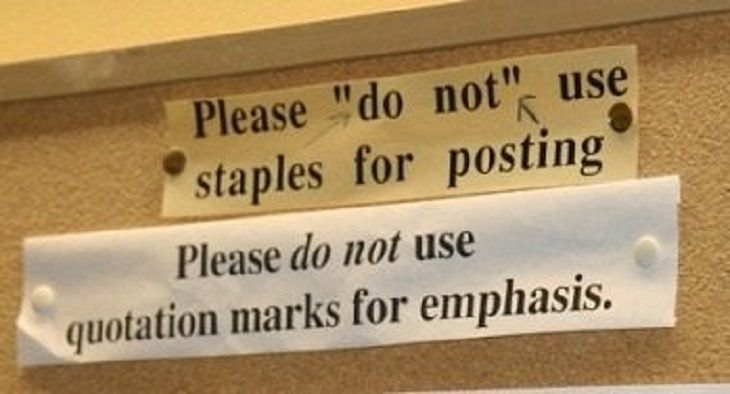 Hilarious pictures of people who misused quotation marks, 