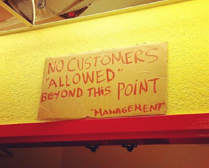 Hilarious pictures of people who misused quotation marks, no customers allowed