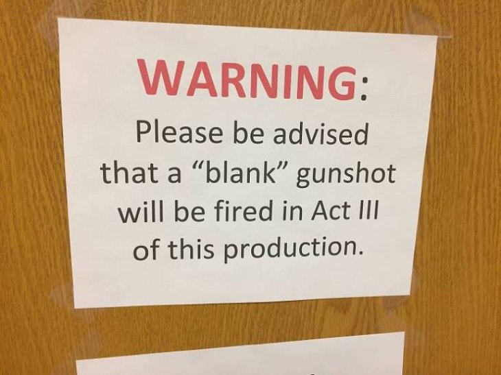 Hilarious pictures of people who misused quotation marks, blank gunshot