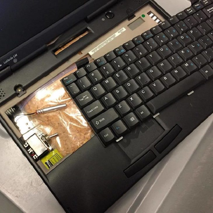 Crazy, odd, weird and strange items confiscated by Customs and TSA agents at airports during security checks, keyboard bomb