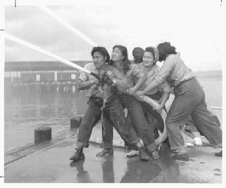 Strong and empowering women and their incredible trail blazing achievements,Fearless Female Firefighters at Pearl Harbour, in 1941