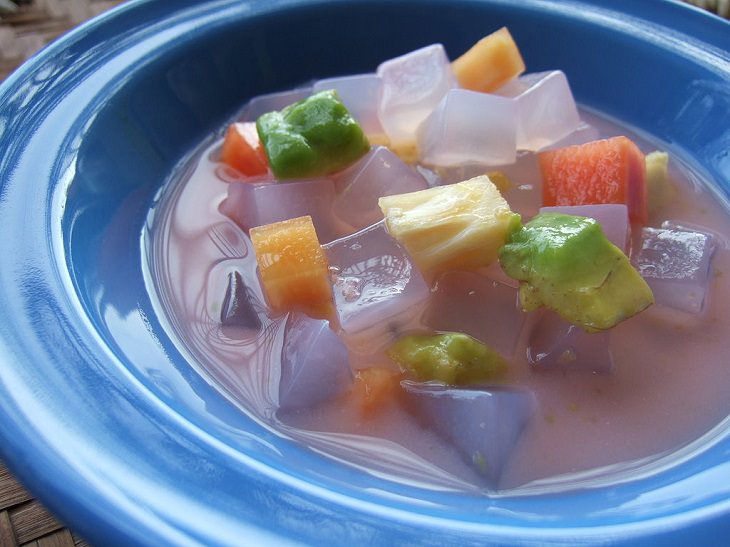 candies, sweets, chocolates and confectioneries from around the world with unique flavors and ingredients, Nata de coco, a jelly-like candy from the Philippines made from fermented coconut water