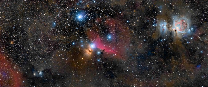 Photographs awarded Winner, Runner Up and Highly Commended in the Insight Investment Astronomy Photographer of the Year Competition 2019 organized by the Royal Observatory Greenwich, Joint Winner, Sir Patrick Moore Prize for Best Newcomer, The Jewels of Orion, by Ross Clark