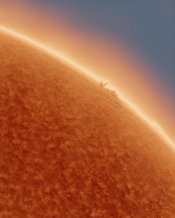 Photographs awarded Winner, Runner Up and Highly Commended in the Insight Investment Astronomy Photographer of the Year Competition 2019 organized by the Royal Observatory Greenwich, Highly Commended, Category Our Sun, Atmospheric Detail, by Jason Guenzel