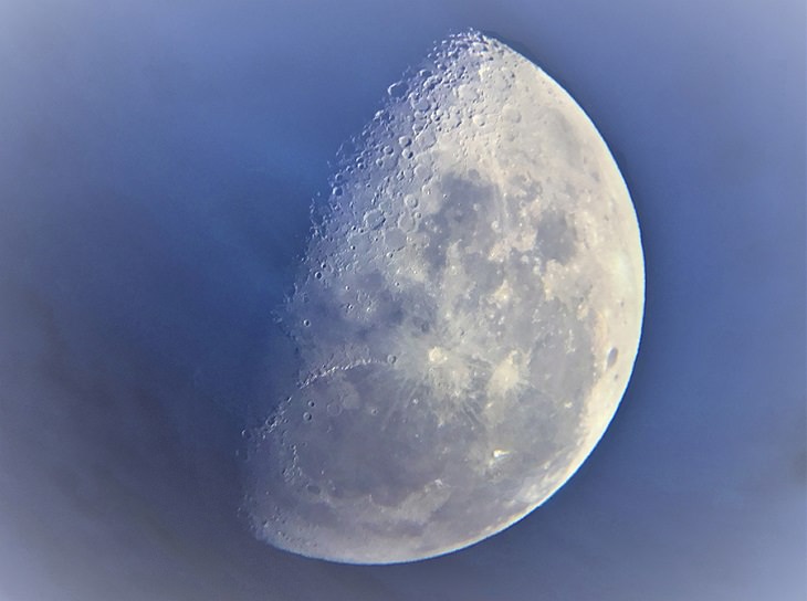 Photographs awarded Winner, Runner Up and Highly Commended in the Insight Investment Astronomy Photographer of the Year Competition 2019 organized by the Royal Observatory Greenwich, Highly Commended, Young Competition (Participants aged 15 or under), Van Eyck's Moon, by Casper Kentish