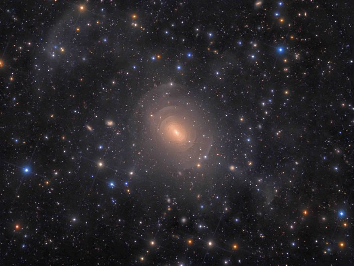 Photographs awarded Winner, Runner Up and Highly Commended in the Insight Investment Astronomy Photographer of the Year Competition 2019 organized by the Royal Observatory Greenwich, Winner, Category Galaxies , Shells of Elliptical Galaxy NGC 3923 in Hydra, by Rolf Wahl Olsen