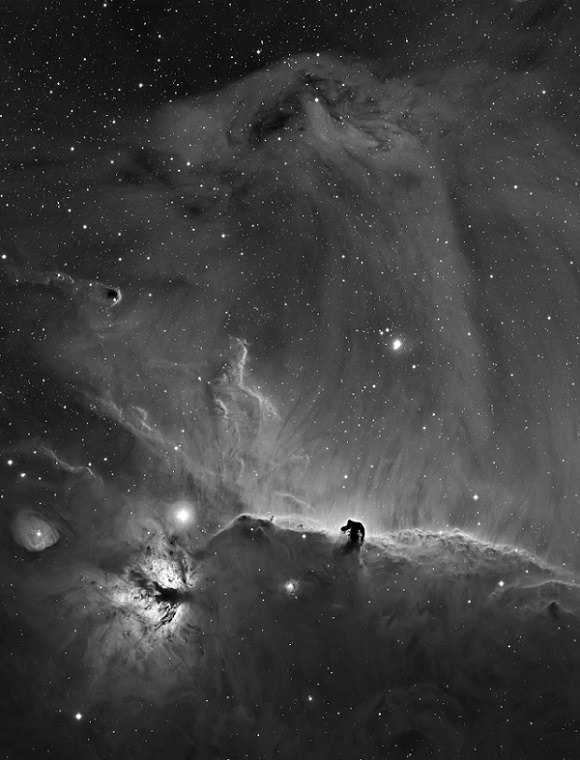 Photographs awarded Winner, Runner Up and Highly Commended in the Insight Investment Astronomy Photographer of the Year Competition 2019 organized by the Royal Observatory Greenwich, Runner Up, Category Stars and Nebulae, A Horsehead Curtain Call, by Bob Franke