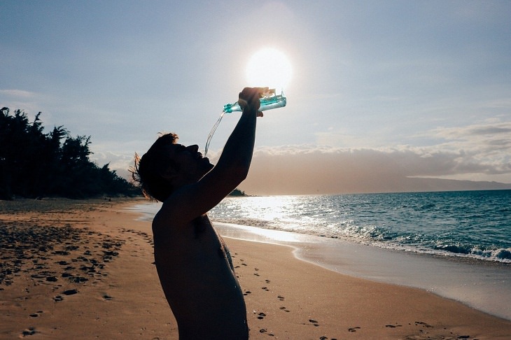 Drinking water every 15 minutes 