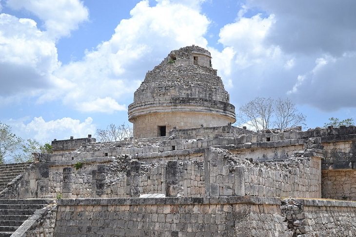 Photographs from Cancun, Mexico near the Caribbean Sea, filled with beaches and historic Mayan Civilization archaeological sites, El Caracol (The Snail of Chichén Itzá)